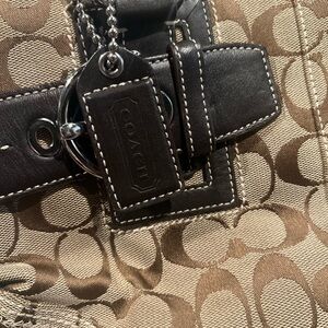 Coach Signature Brown and Black Handbag
